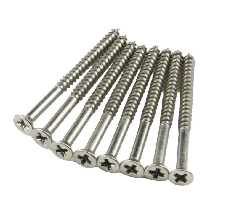Hinge Outlet Satin Nickel Hinge Screws 10 X 2 1/2 for Commercial Door Hinges - 24 Pack - Image 1